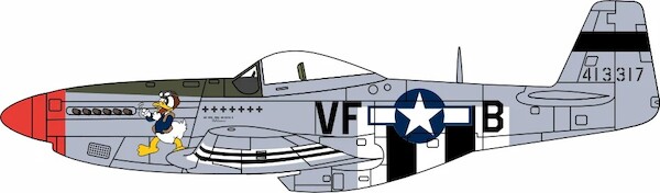 P-51 Mustang USAAF Capt.d.r.emerson. 336th Fs 4th Fg. 8th Af. Debden UK 1944 AC126