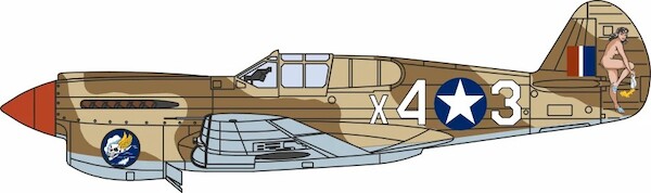 Curtiss P40F Warhawk X43, Miss Memphis N.Africa 1943  AC127