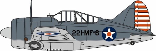 Brewster Buffalo VMF-221 US Marine Corps MCAS Ewa, Hawaii – 221-MF-6  OXAC131