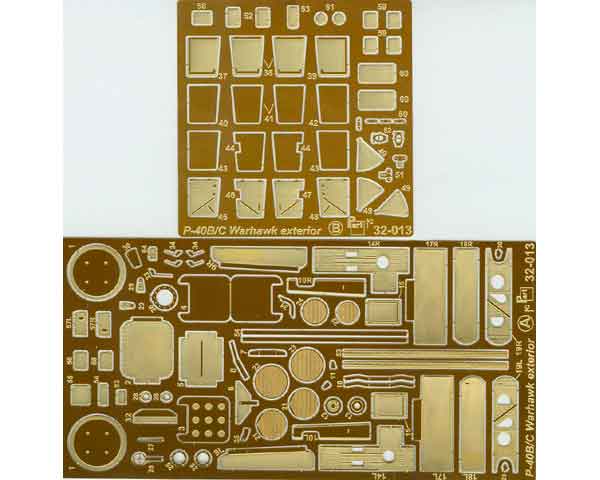 Detailset Curtiss P40B Warhawk Exterior (Trumpeter)  S32013