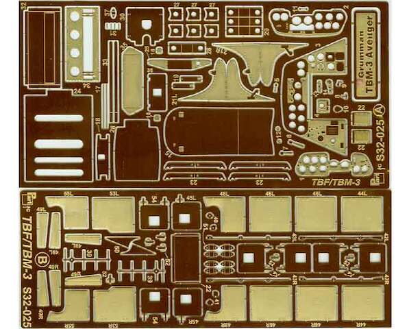 Detailset Grumman TBM/TBF-3 Avenger (Trumpeter)  S32025