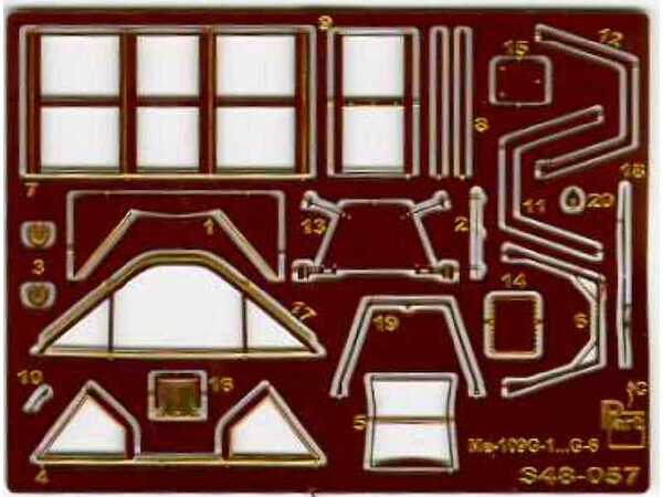 Canopy frames BF109G-1 to G6  S48057