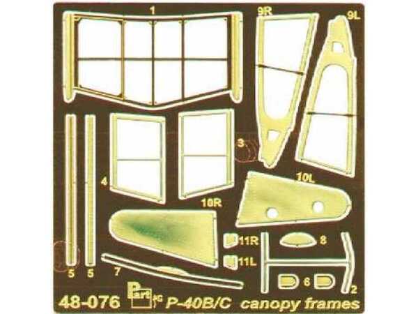 Canopy Frames P40B/C Warhawk (Academy/Hobbycraft  S48076