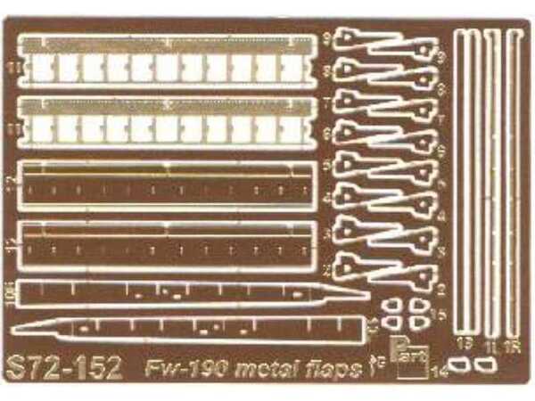 Metal flaps FW190A/D/F/G S72-152