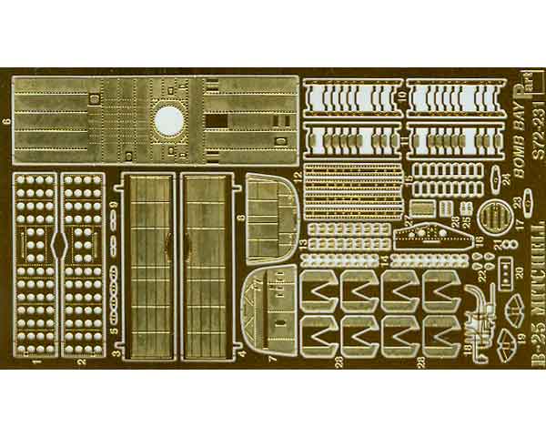 Detailset B25 Mitchell Bomb bay(Hasegawa)  S72-231