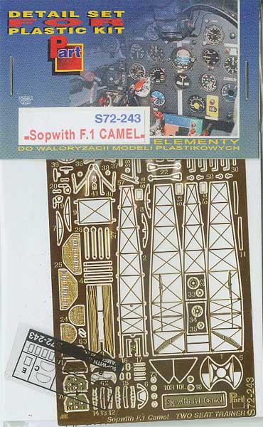 Detailset Sopwith F1 Camel two seat trainer (Roden) S72-243