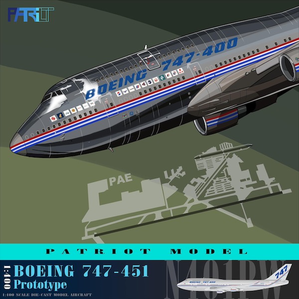 Boeing 747-451 Prototype House Colors N401PW PT-400-011