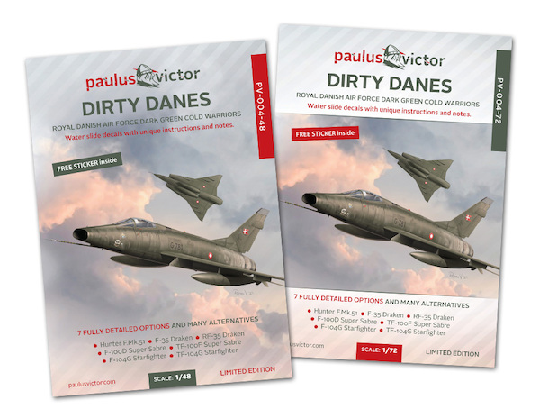 Dirty Danes, Royal Danish Air Force Dark green Cold Warriors (F-100,F-104, Draken, Hunter)  PV-004-72