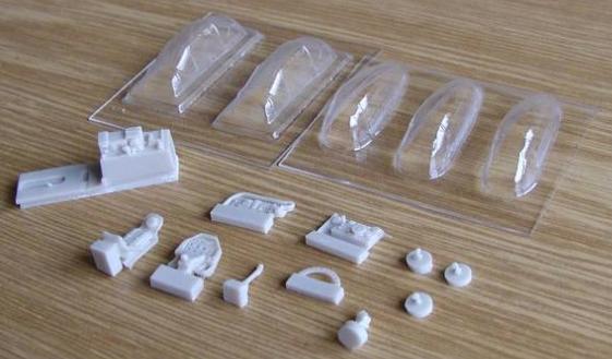 P51D Early + Canopies (3) for Academy, Tamiya C72036