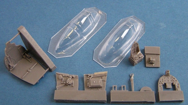 De Havilland DH100 Vampire MK1 cockpit detail set + vacu canopy (A-Model) C72100