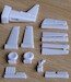 P51D-5 tail (No fillet), tailplanes, wheels (Academy, Tamiya) PAVU7227