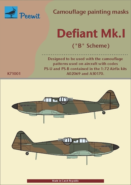 Defiant Mk.I Camouflage masking scheme "B" (Airfix) K71001