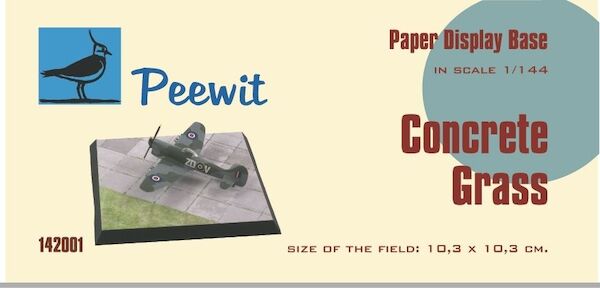 Paper display base 10,3x10,3 cm (Concrete - grass) M142001