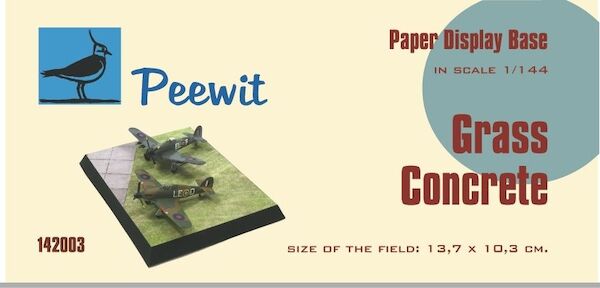 Paper display base 10,3x10,3 cm (Grass-Concrete)  M142003