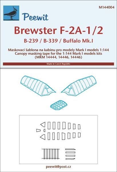 Brewster F2A-1/2, B-229, B-339, Buffalo Mk.I Cockpit mask (Mark I models)  M144004