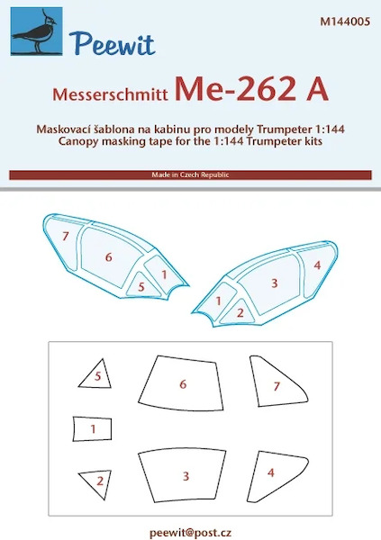 Messerschmitt Me262A Cockpit Mask (Trumpeter)  M144005