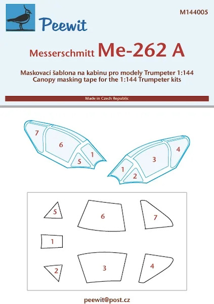 Messerschmitt Me262A Cockpit Mask (Trumpeter) M144005