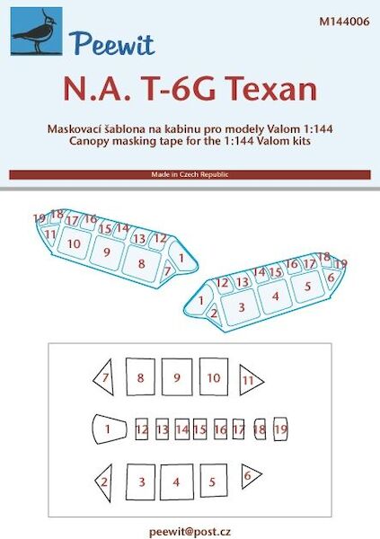 North American T-6G Texan Cockpit Mask (Valom) M144006