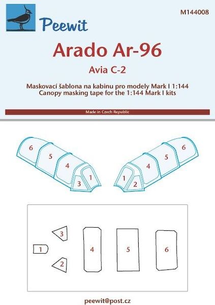 Arado Ar96/Avia C2 Cockpit Mask (MKM)  m144008