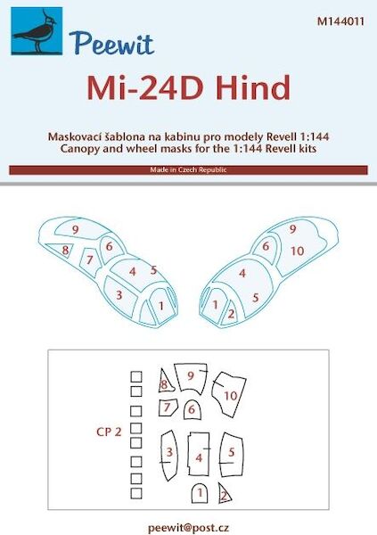 Mil Mi24D Hind Cockpit Mask (Revell) m144011