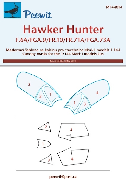 Hawker Hunter F Single seater Canopy Mask (Mark 1)  m144014