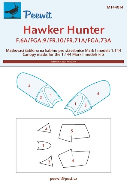 Hawker Hunter F Single seater Canopy Mask (Mark 1) m144014