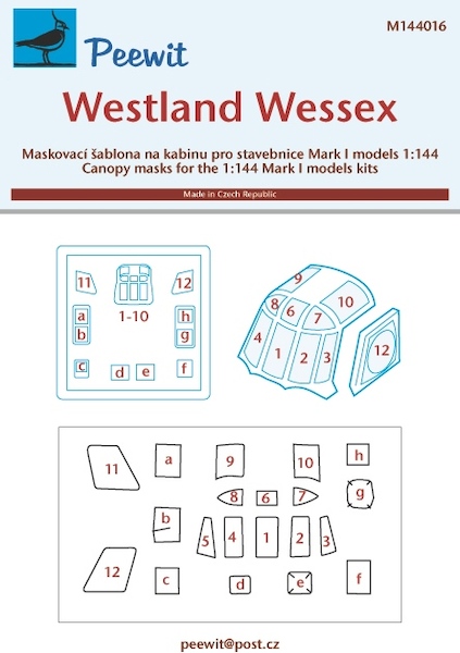 Westland Wessex Canopy masking (MK1) M144016