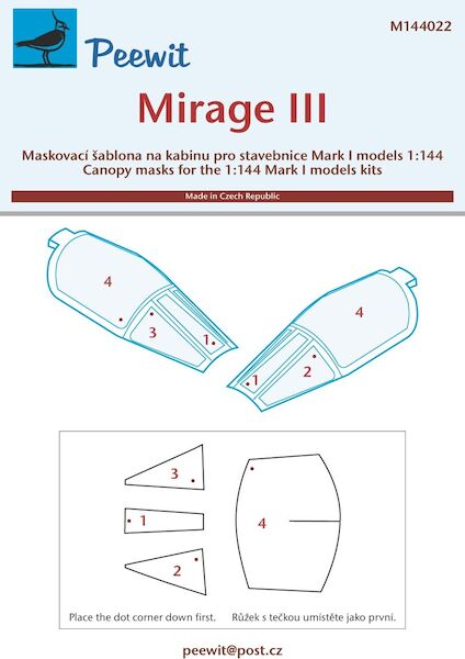 Mirage III Canopy masking (Mark 1)  M144022