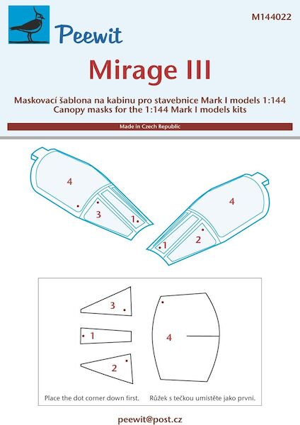 Mirage III Canopy masking (Mark 1) M144022