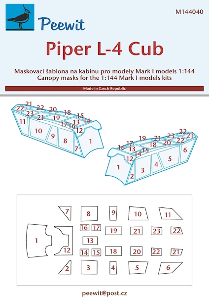 Piper L4 Cub Cockpit mask (MK1)  M144040