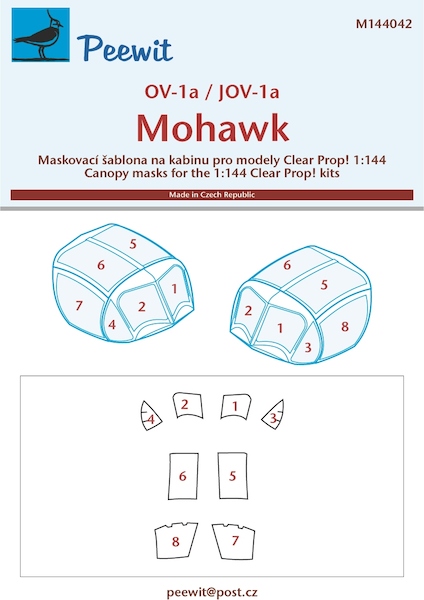 Grumman OV1A/YOV1A Mohawk Canopy masking (Clear Prop) M144042
