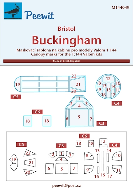 Bristol Buckingham Cabin and Canopy mask (VALOM) M144049