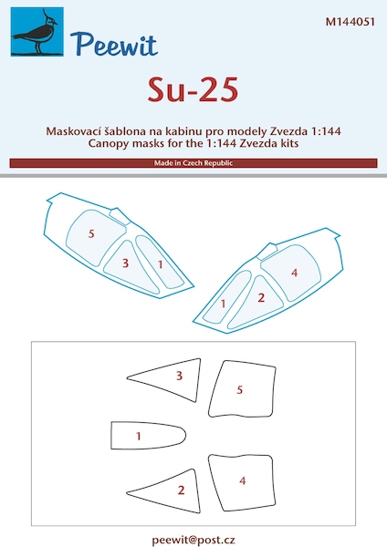 Sukhoi Su25 "Frogfoot" Canopy mask (Zvezda) M144051