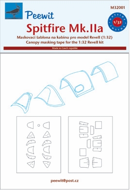 Spitfire MKII Canopy masking (Revell)  M32001