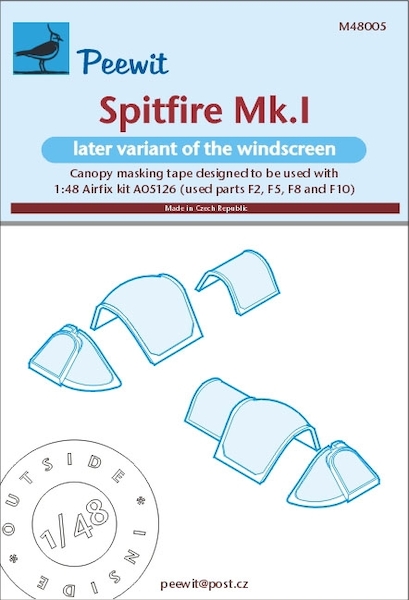 Spitfire MK1 Late Canopy masking (Airfix 05126) M48005