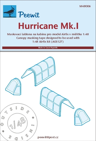 Hurricane Mk.I Late Canopy masking (Airfix 05127) M48006