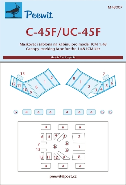 Beechcraft C45F/UC45F Canopy masking (ICM)  M48007