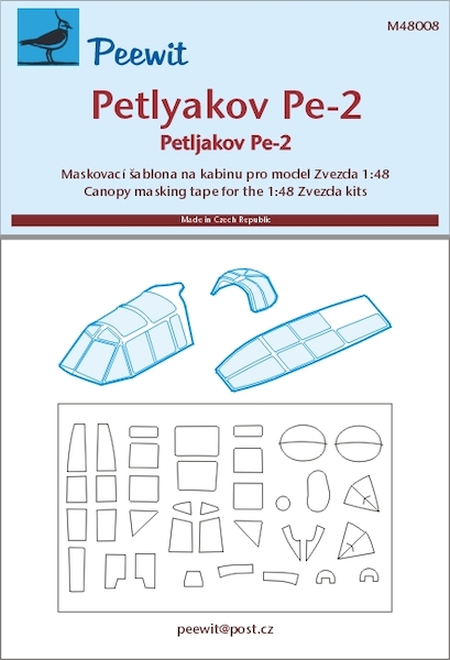 Petlyakov Pe2 Canopy masking (Zvezda)  M48008