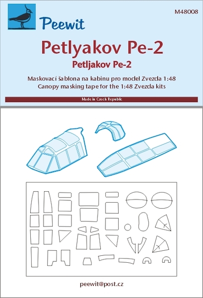 Petlyakov Pe2 Canopy masking (Zvezda) M48008