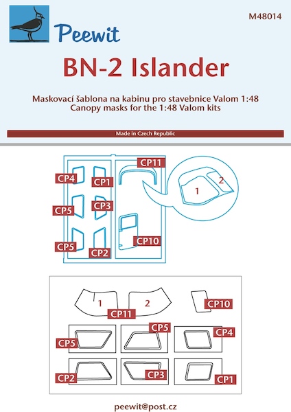 Britten Norman BN2 Islander  Canopy masking (VALOM)  M48014