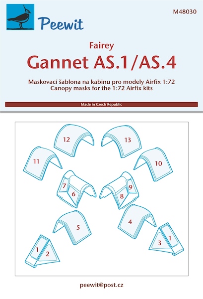 Fairey Gannet AS1/AS4  Cockpit mask (Airfix)  M48030