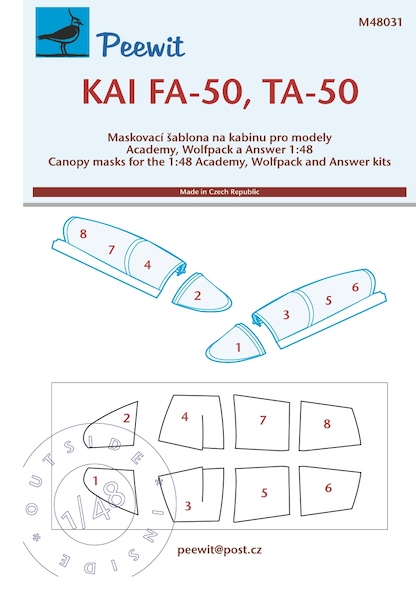 KAI FA50, TA50 Cockpit mask (Academy, Wolfpack Answer) M48031