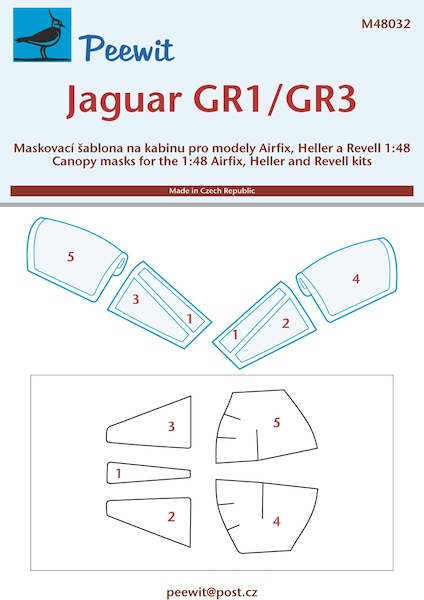 Jaguar GR1/GR3 Canopy mask (Heller, Airfix, Revell) M48032
