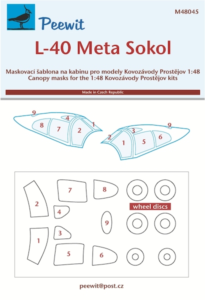 Orlican L40 Meta Sokol Canopy and wheel Mask (Kovozavody Prostejov)  M48045