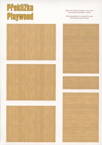 New Plywood imitating decals (lighter colour) M49001