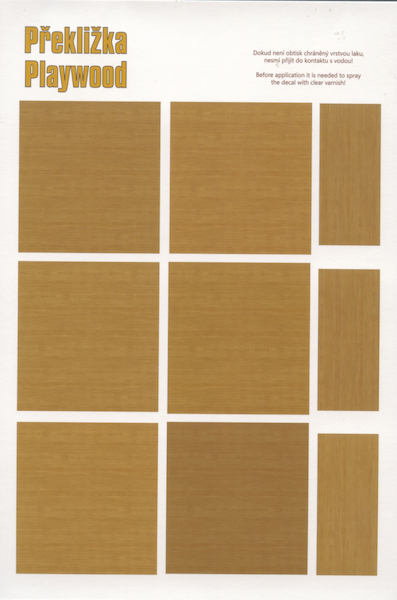 Old Plywood imitating decals (dark colour) M49003