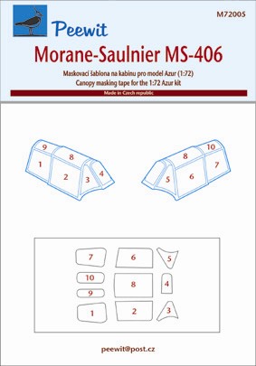 Morane Saulnier MS406 Canopy masking (AZ Models)  M72005