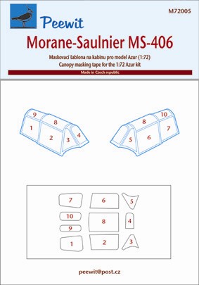 Morane Saulnier MS406 Canopy masking (AZ Models) M72005