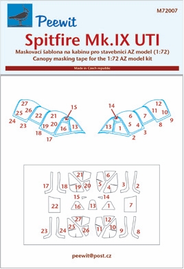 Spitfire MKIX UTI Canopy masking (AZ Models) M72007
