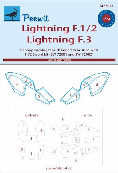 Lightning F.3 and F.1/2 Canopy masking (Sword) M72011